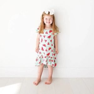 Posh Peanut Size 7 Mellony Ruffled Cap Sleeve Hi-Low Dress